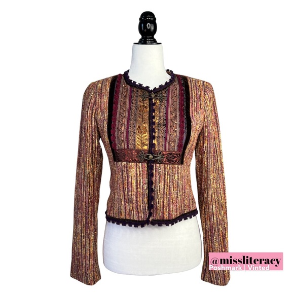 Cynthia Steffe Women’s Multicolour Tweed Metallic Structured Tailored Blazer [4] - Picture 1 of 14